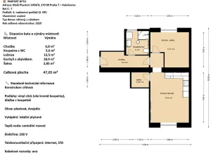 Pronájem bytu 2+kk, Praha - Holešovice, Malá Plynární, 47 m2