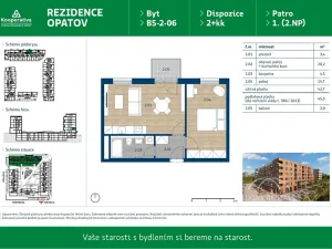 Pronájem bytu 2+kk, Praha - Chodov, Líbalova, 45 m2