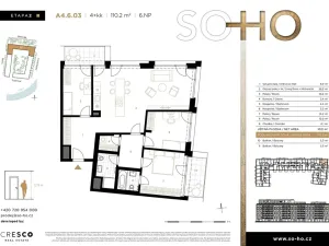 Prodej bytu 4+kk, Praha - Holešovice, Dělnická, 110 m2