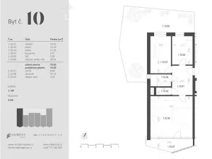 Prodej bytu 3+kk, Zbýšov, čtvrť Padělky, 74 m2