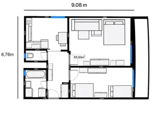 Prodej bytu 2+1, Rakovník, Otýlie Beníškové, 66 m2