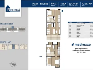 Prodej bytu 4+kk, Plzeň, Na Roudné, 104 m2