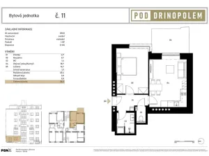 Prodej bytu 2+kk, Praha - Břevnov, Pod Drinopolem, 44 m2