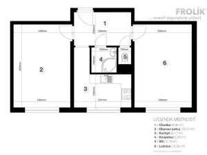 Pronájem bytu 2+1, Praha - Krč, Antala Staška, 52 m2