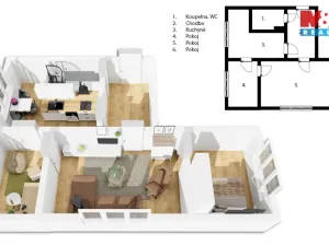 Prodej bytu 3+1, Veselí nad Lužnicí - Veselí nad Lužnicí I, Pod Markem, 62 m2