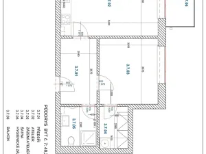 Pronájem bytu 2+kk, Ostrava, 30. dubna, 48 m2