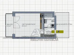Pronájem bytu 1+kk, České Budějovice, Na Zlaté stoce, 31 m2