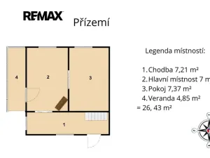 Prodej chaty, Březová-Oleško, 44 m2