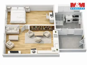 Pronájem bytu 2+kk, Praha - Libeň, U svobodárny, 46 m2