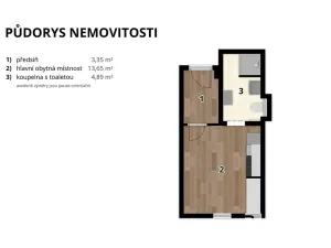 Prodej atypického bytu, Pardubice, Josefa Ressla, 22 m2