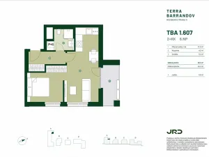 Prodej bytu 1+kk, Praha - Hlubočepy, Silurská, 44 m2