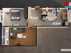 Prodej bytu 2+1, Bílina, Sídliště Za Chlumem, 60 m2