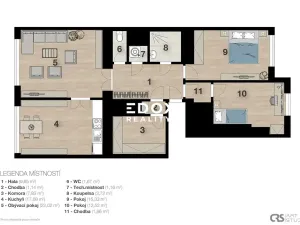 Prodej bytu 3+1, Praha - Vinohrady, Hradecká, 95 m2