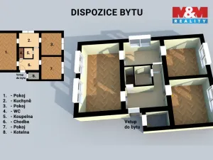 Prodej bytu 3+1, Uherský Brod, Rolnická, 74 m2