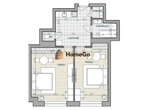 Pronájem bytu 2+1, Praha - Nusle, U gymnázia, 53 m2