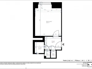 Prodej bytu 1+kk, Praha - Bubeneč, Zelená, 26 m2