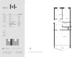 Prodej bytu 3+kk, Zbýšov, čtvrť Padělky, 74 m2