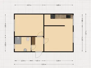 Prodej bytu 1+1, Božičany, 39 m2