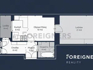 Prodej bytu 2+kk, Praha, 5. května, 51 m2