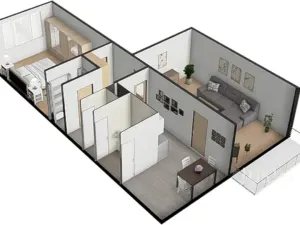 Prodej bytu 2+1, Písek, třída Přátelství, 60 m2