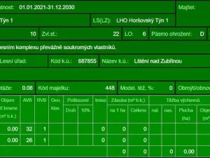 Prodej lesa, Blížejov - Lštění, 4481 m2