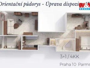 Prodej bytu 3+1, Praha - Horní Měcholupy, Parmská, 72 m2