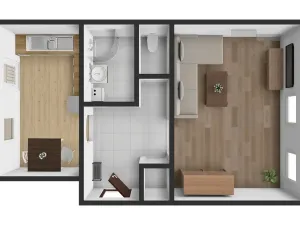 Pronájem bytu 1+1, Krupka, Bohosudovská, 45 m2