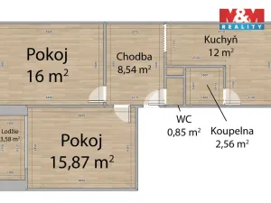 Prodej bytu 2+1, Teplá, Školní, 56 m2