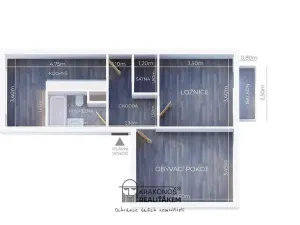 Pronájem bytu 2+1, Nový Jičín, Dlouhá, 58 m2