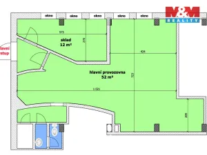 Pronájem obchodního prostoru, Ostrava - Hrabůvka, Dr. Martínka, 66 m2