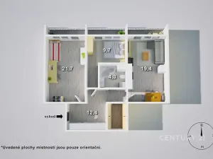 Prodej bytu 3+1, Děčín, Oblouková, 74 m2