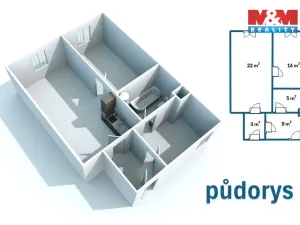 Pronájem bytu 2+1, Kolín - Kolín I, Husova, 53 m2