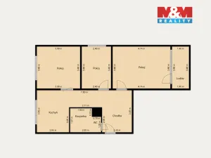 Prodej bytu 3+1, Cheb, Lomená, 60 m2