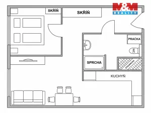 Prodej bytu 2+kk, Nymburk, Zbožská, 43 m2