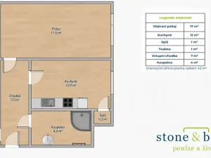 Pronájem bytu 1+1, Praha - Košíře, Musílkova, 42 m2
