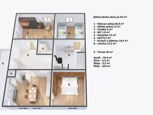 Prodej rodinného domu, Nová Paka, 93 m2