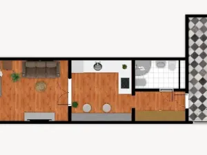 Pronájem bytu 1+1, Praha - Smíchov, Na Celné, 35 m2