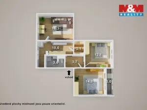 Prodej bytu 3+1, Ústí nad Labem - Ústí nad Labem-centrum, Hornická, 64 m2