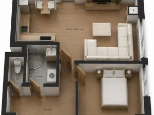 Pronájem bytu 2+kk, Náchod, Raisova, 41 m2