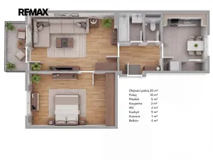 Prodej bytu 2+1, Příbram, Edvarda Beneše, 58 m2