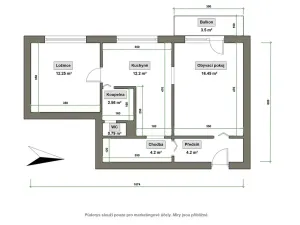 Pronájem bytu 2+1, Vsetín, Okružní, 54 m2