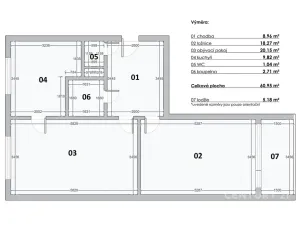 Pronájem bytu 2+1, Praha - Kamýk, Zárubova, 61 m2