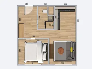 Pronájem bytu 1+1, Rakovník, V Jamce, 33 m2