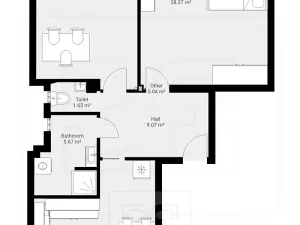 Pronájem bytu 2+1, Praha - Hradčany, Na valech, 79 m2