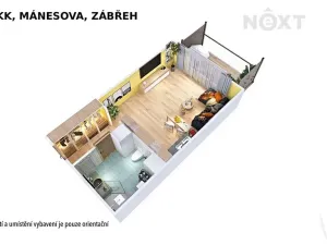 Pronájem bytu 1+kk, Zábřeh, Mánesova, 34 m2