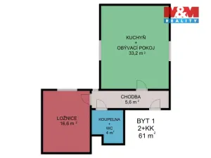 Prodej bytu 2+kk, Moravská Třebová - Město, Hvězdní, 61 m2