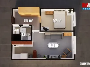 Prodej bytu 2+kk, Benátky nad Jizerou - Benátky nad Jizerou II, Na Burse, 43 m2