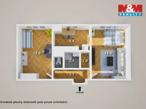 Prodej bytu 2+1, Ústí nad Labem - Bukov, Masarykova, 51 m2