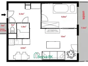 Prodej bytu 2+kk, Beroun, Okružní, 49 m2