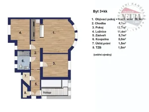 Prodej bytu 3+kk, Praha - Veleslavín, Pod novým lesem, 81 m2